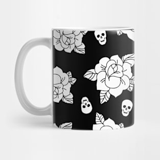 rose skull Mug